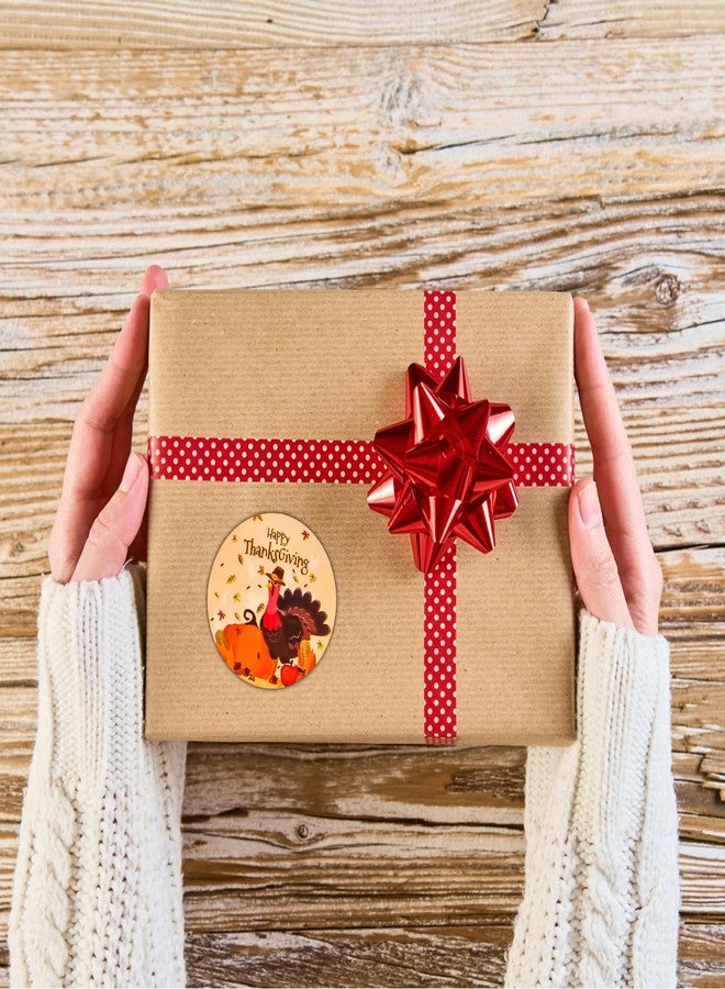 XIHIRCD ملصقات دائرية خريفية من XIHIRCD، 500 قطعة، لإغلاق الأظرف، لوازم حفلات عيد الشكر، زينة عيد شكر سعيد، مقاس متوسط - Image 5